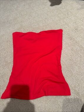 Red Strapless Tube Top